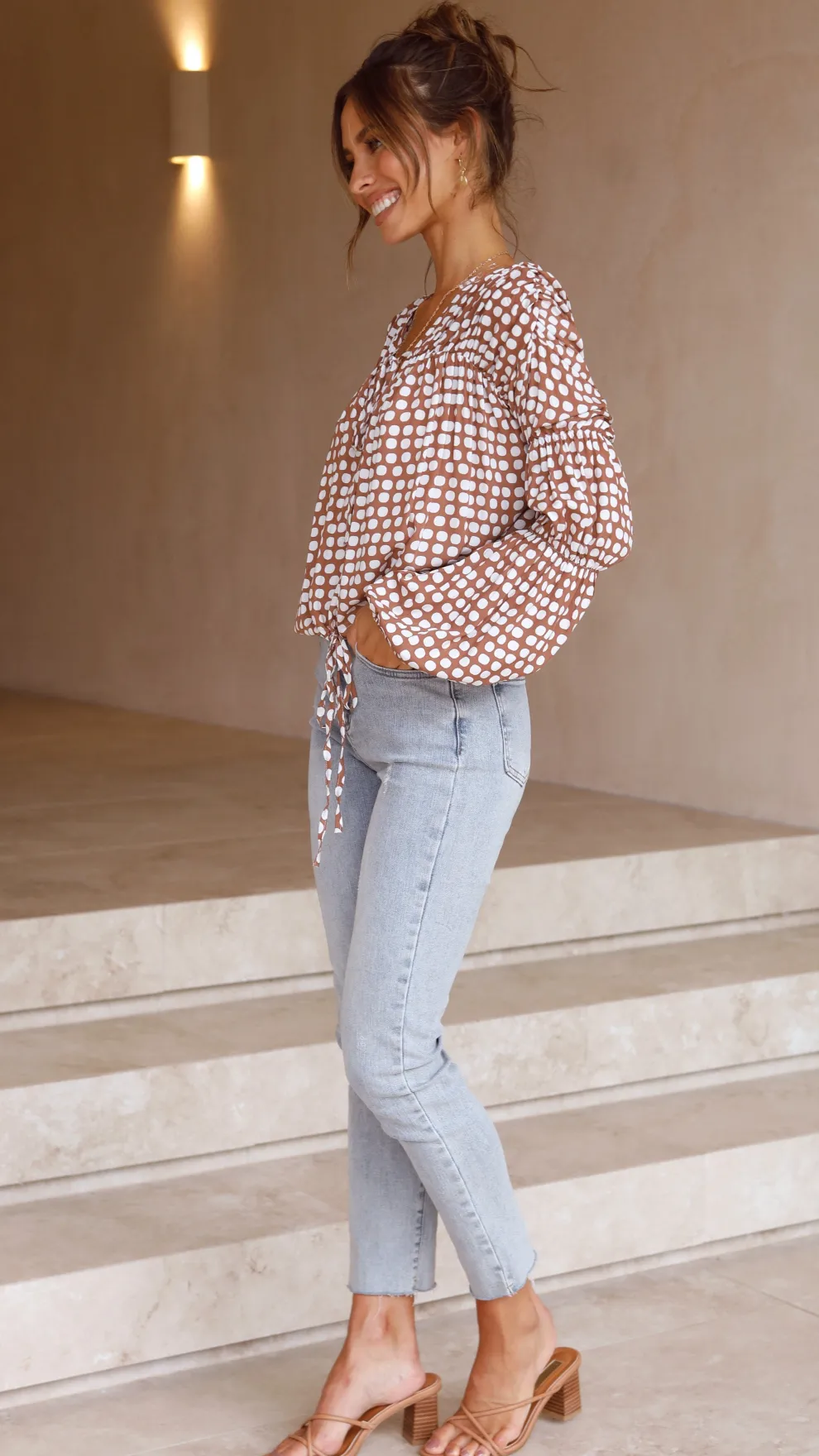 Orane Top - Brown Spot
