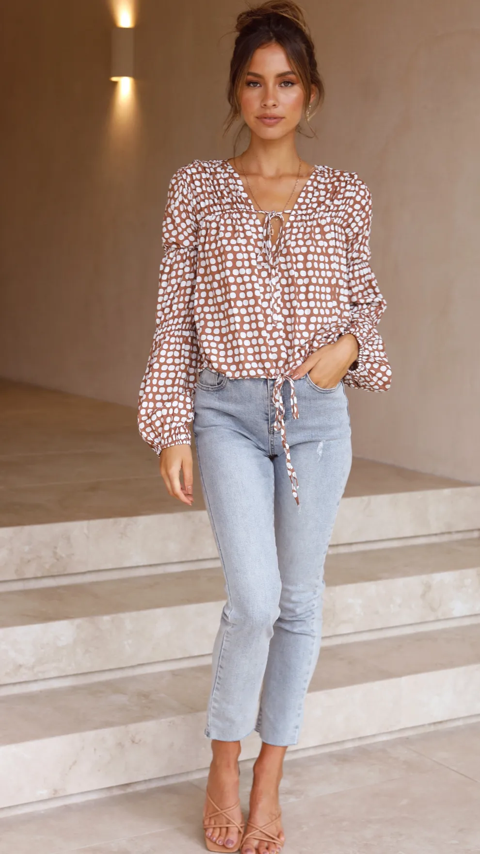 Orane Top - Brown Spot