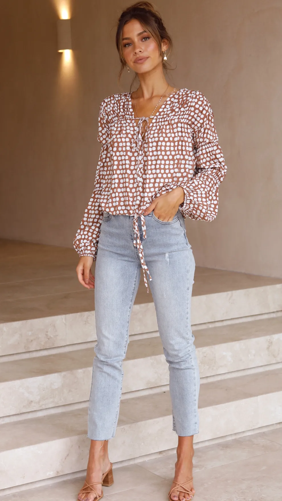 Orane Top - Brown Spot