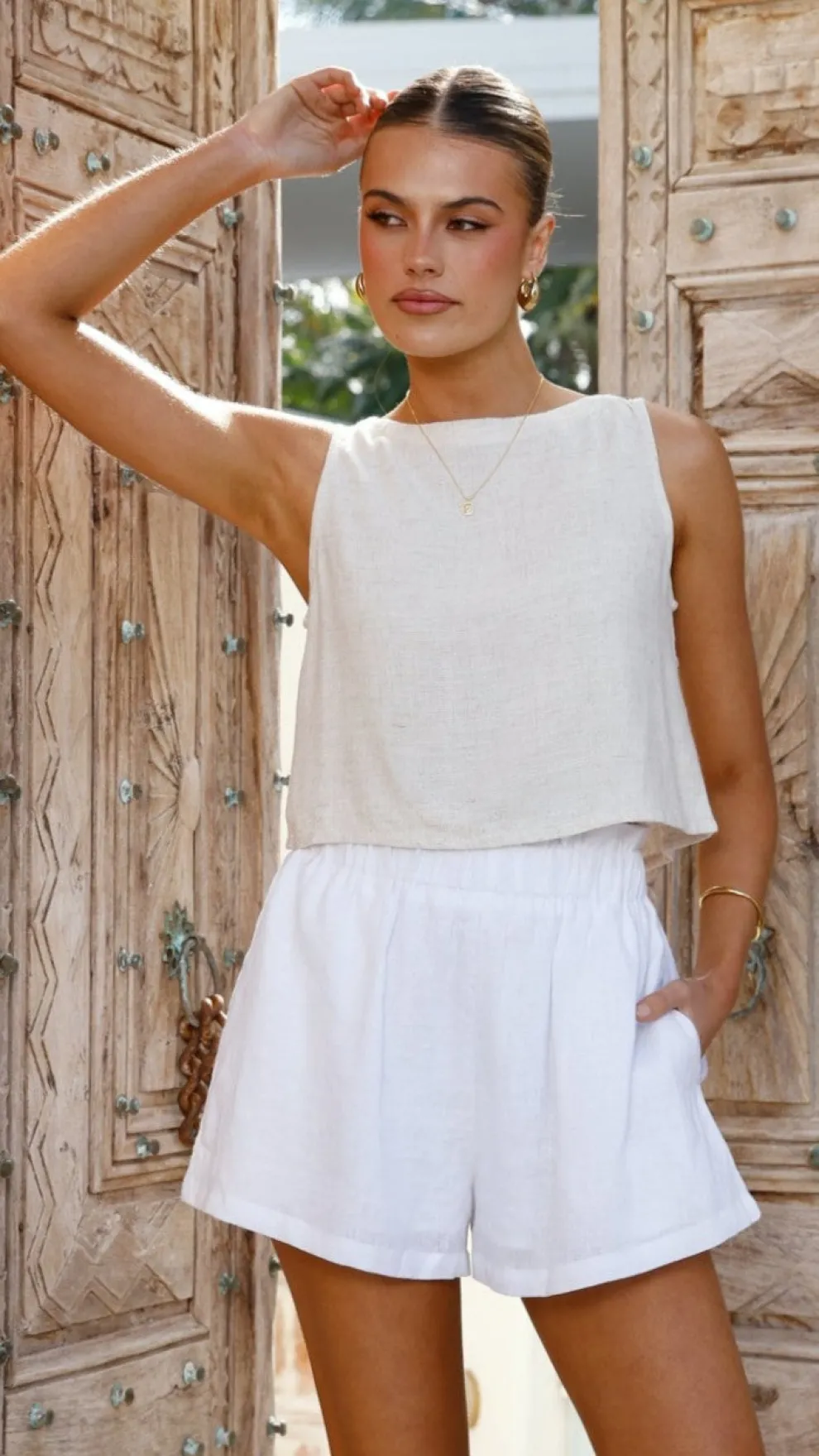 Persephone Crop Top - Natural