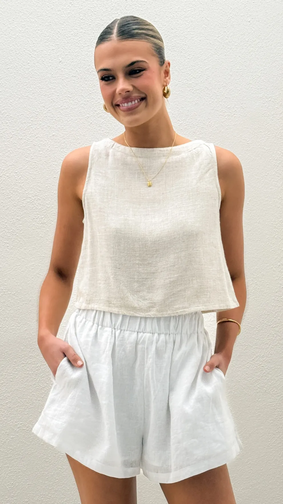 Persephone Crop Top - Natural