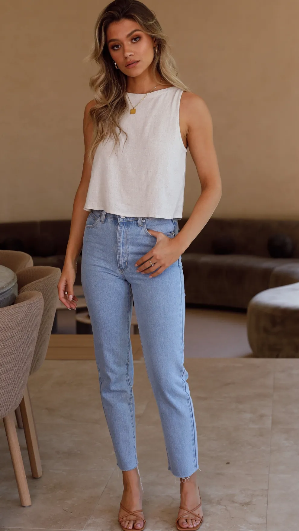 Persephone Crop Top - Natural