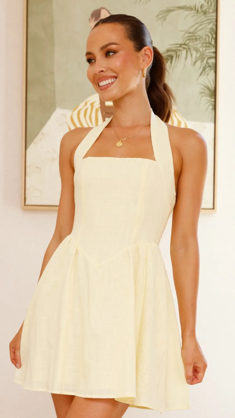 Peyton Mini Dress - Yellow