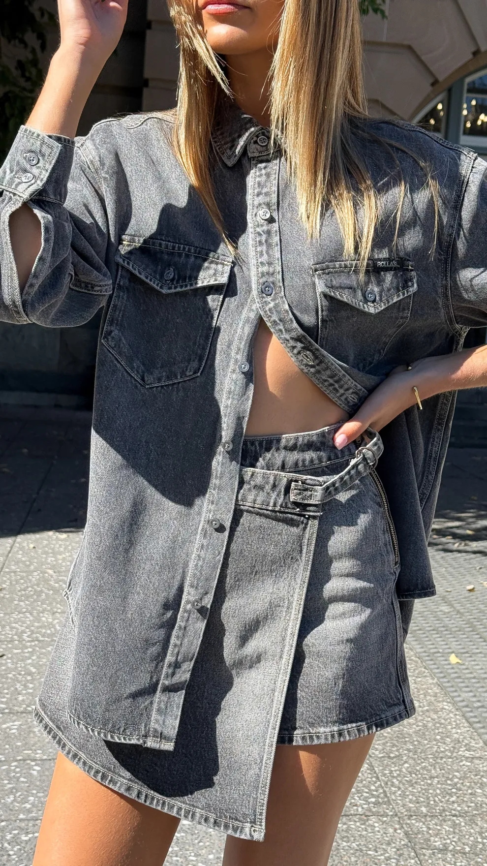 Rollas Classic Denim Shirt - Black Stone