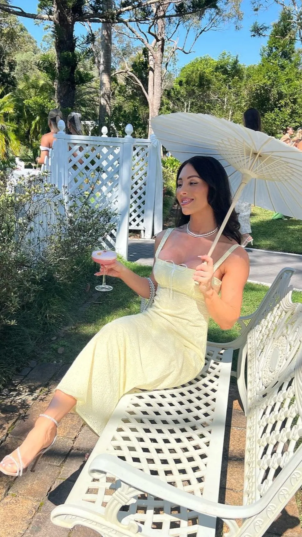 Romy Maxi Dress - Yellow / White