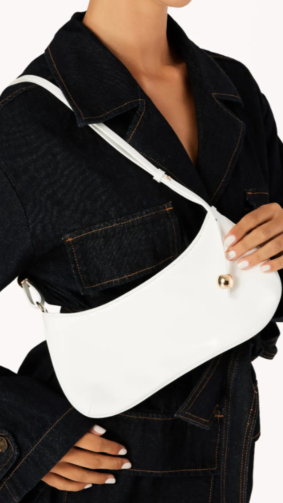 Rosabelle Shoulder Bag - White Shine