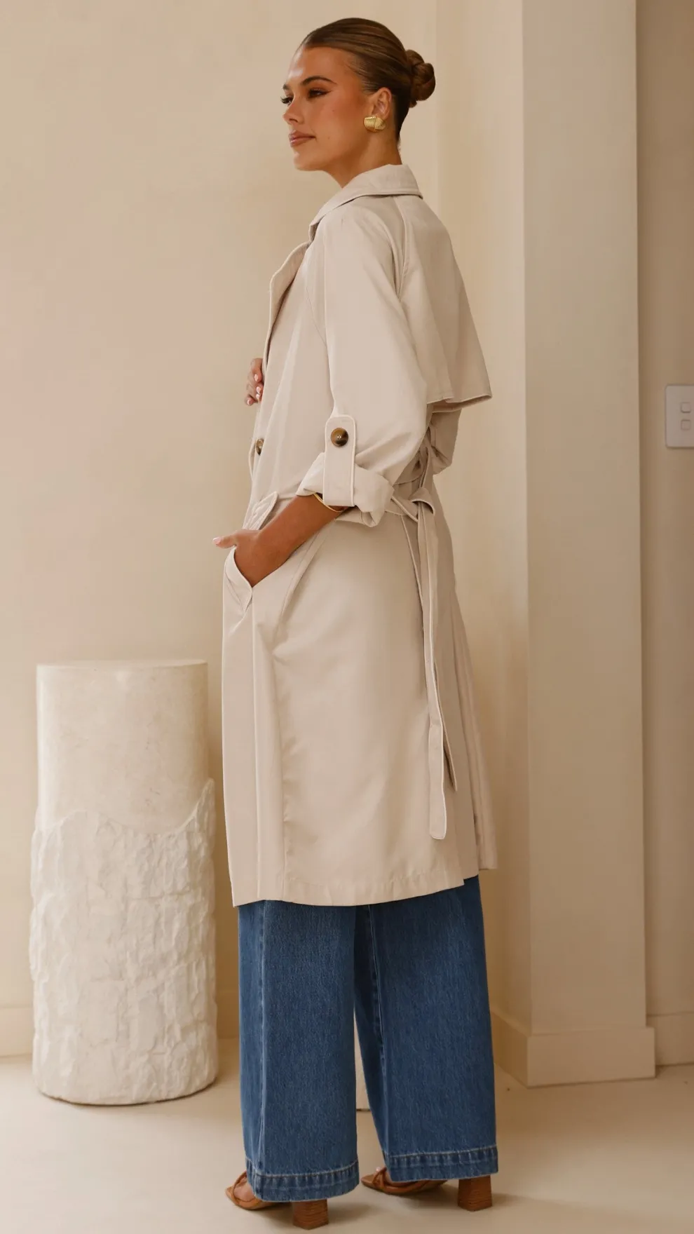 Rylie Trench Coat - Sand