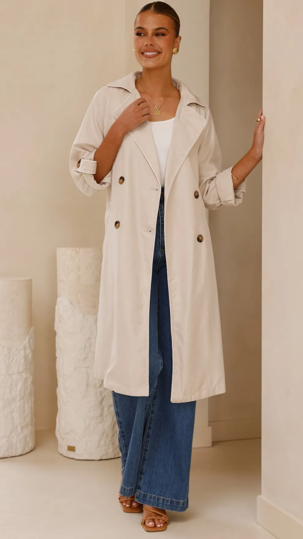Rylie Trench Coat - Sand