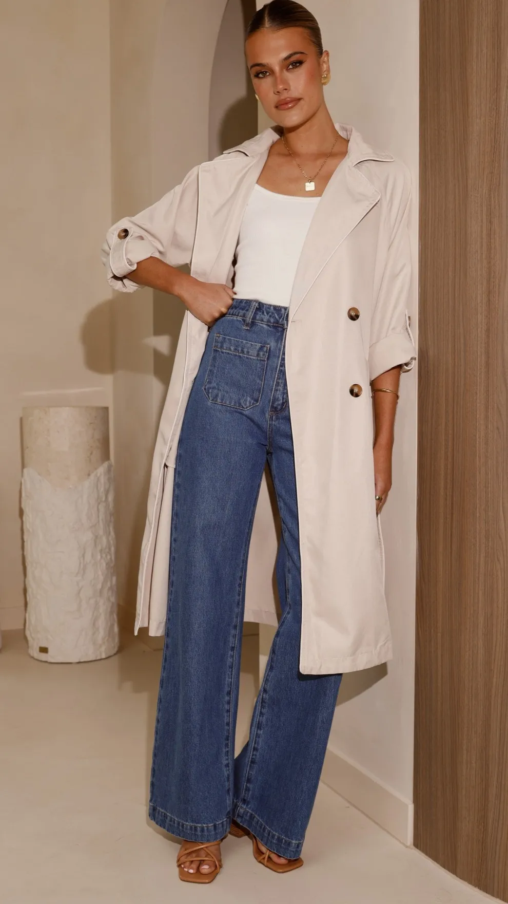 Rylie Trench Coat - Sand