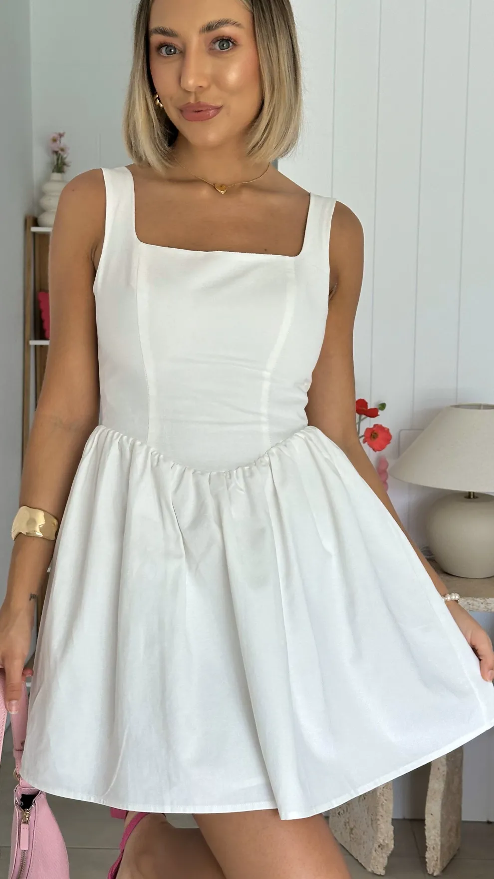 Sadzi Mini Dress - White