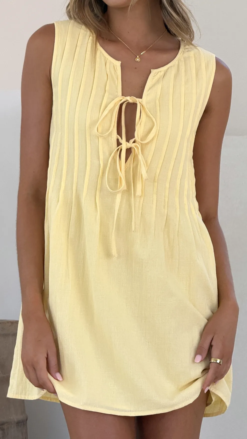 Sahara Mini Dress - Yellow (Petite)
