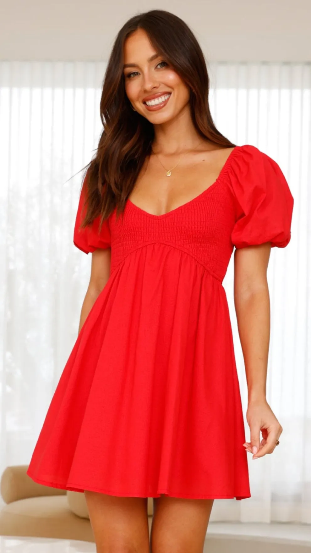 Sahirah Mini Dress - Red
