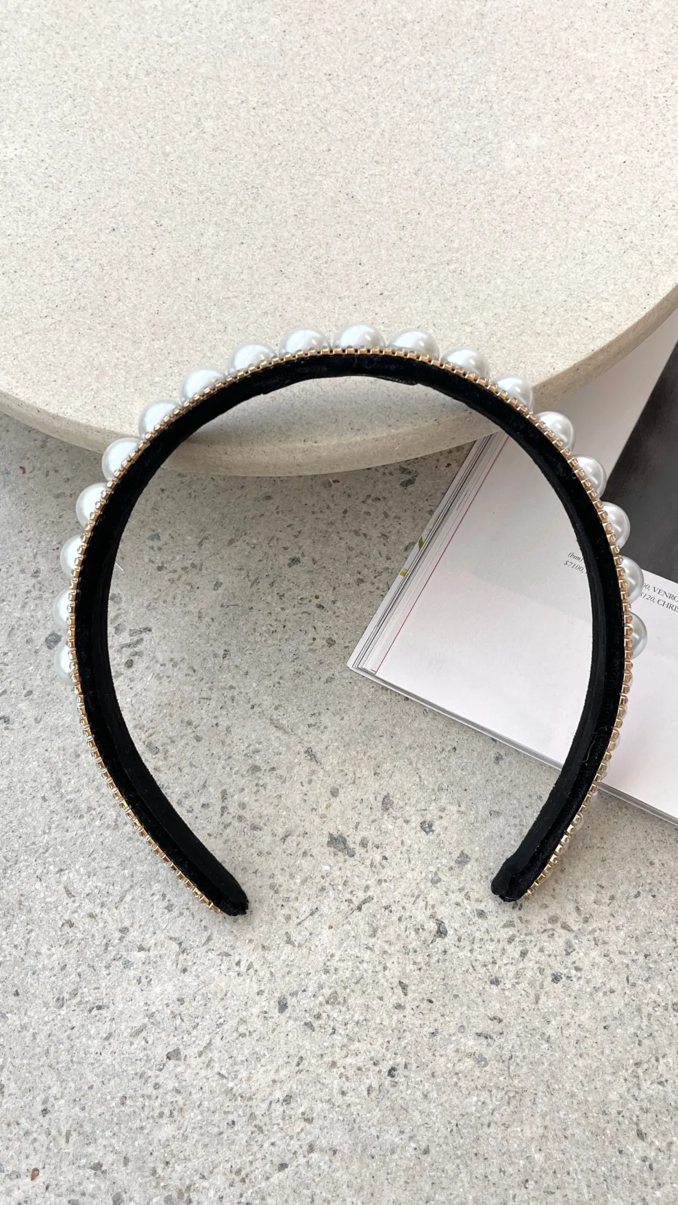 Sana Headband - Black/Pearl