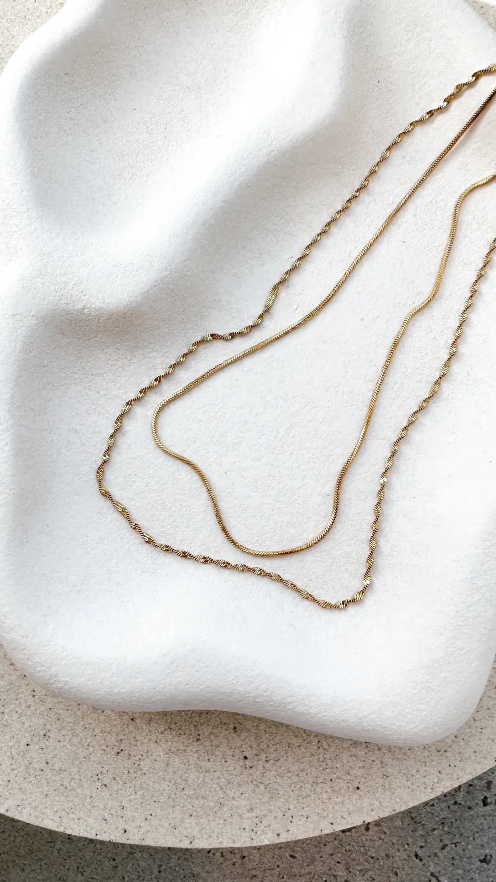 Sarah Twist Necklace Set - Gold