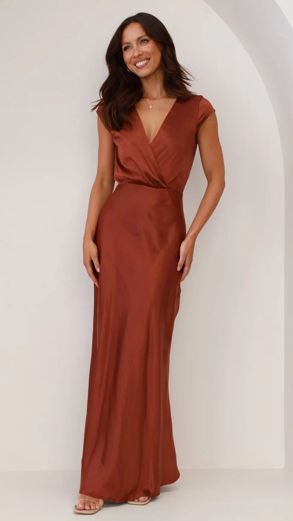 Selma Maxi Dress - Rust