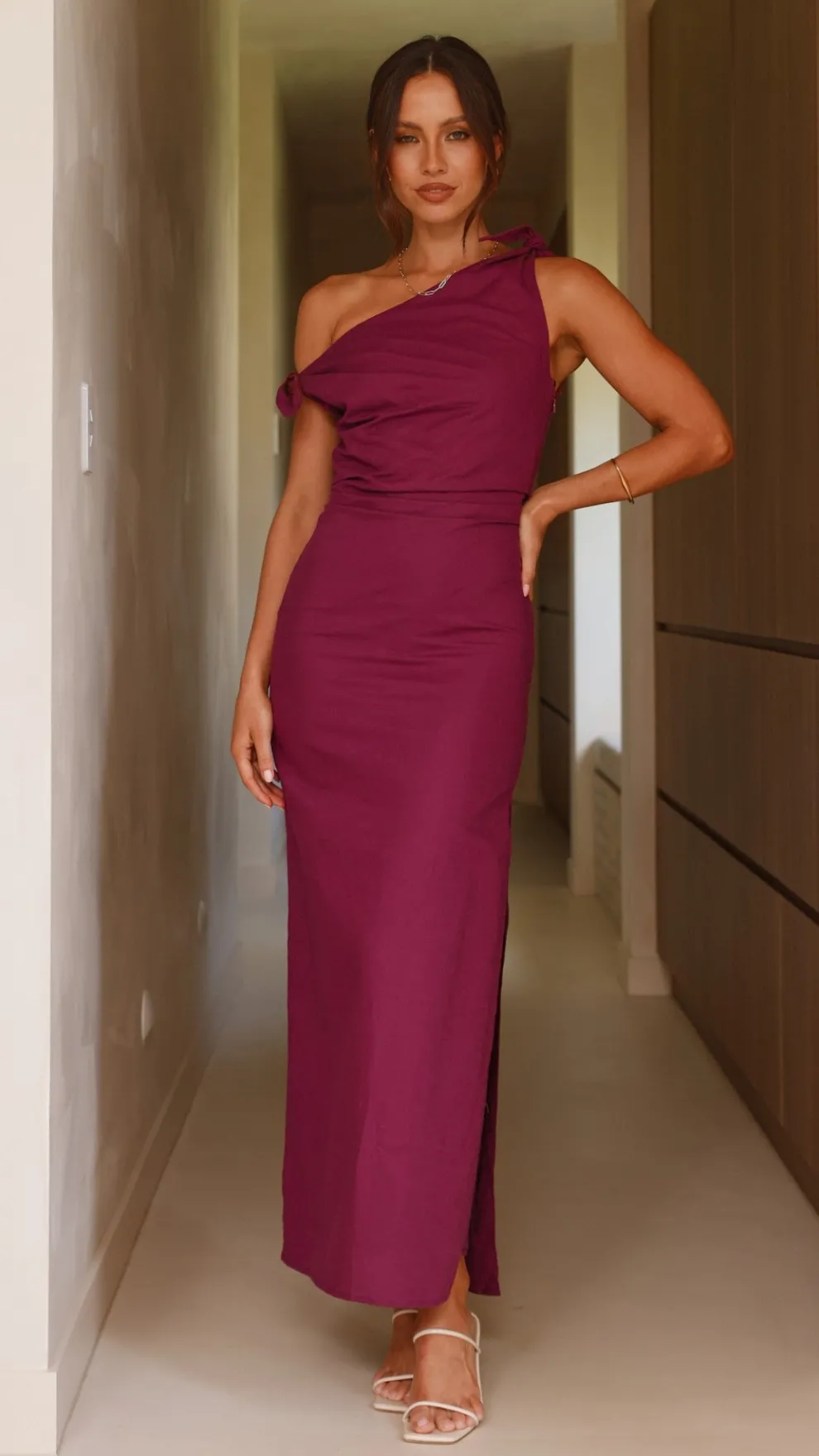 Simone Maxi Dress - Wine