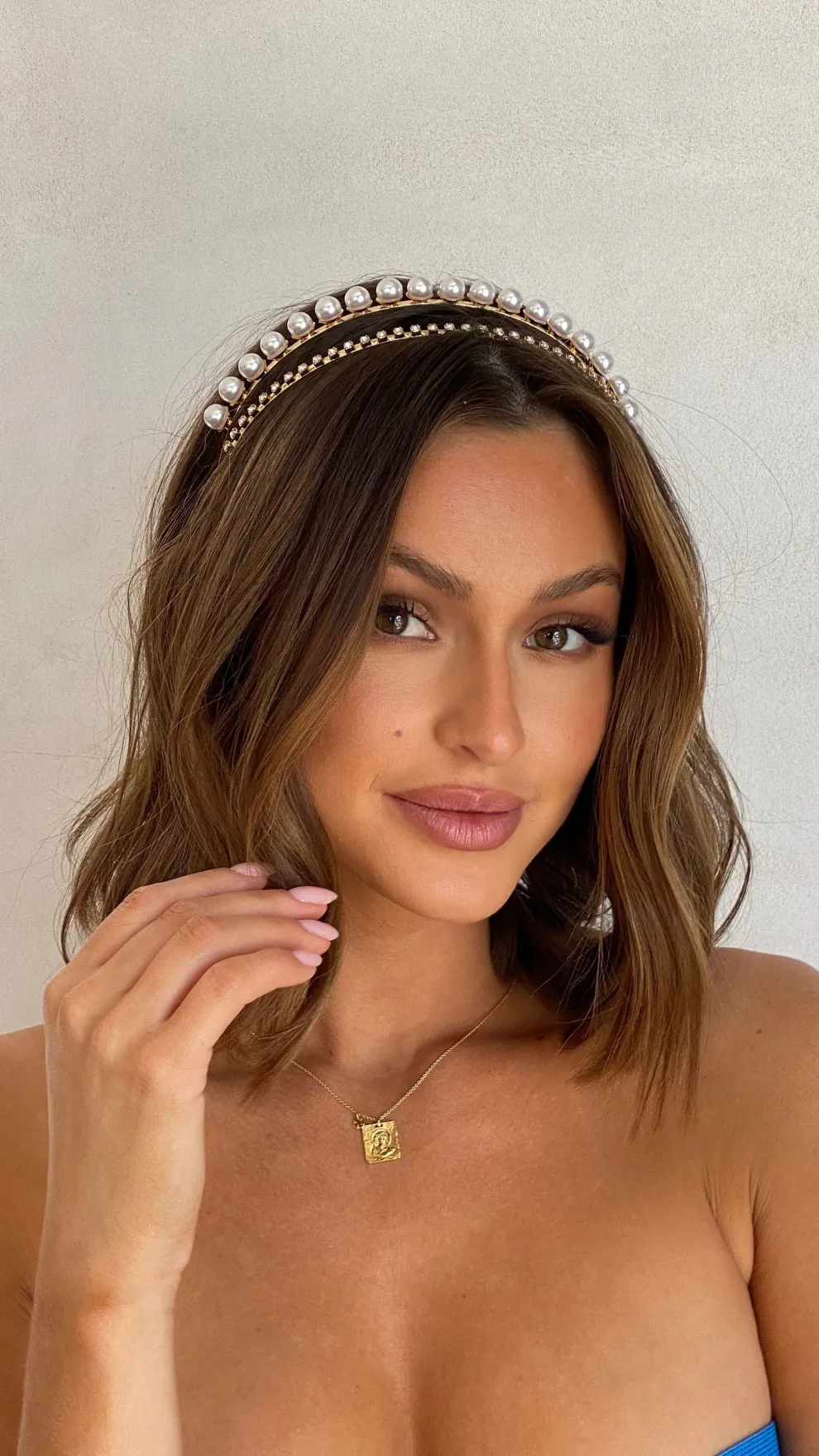 Sinclair Headpiece - Gold/Pearl