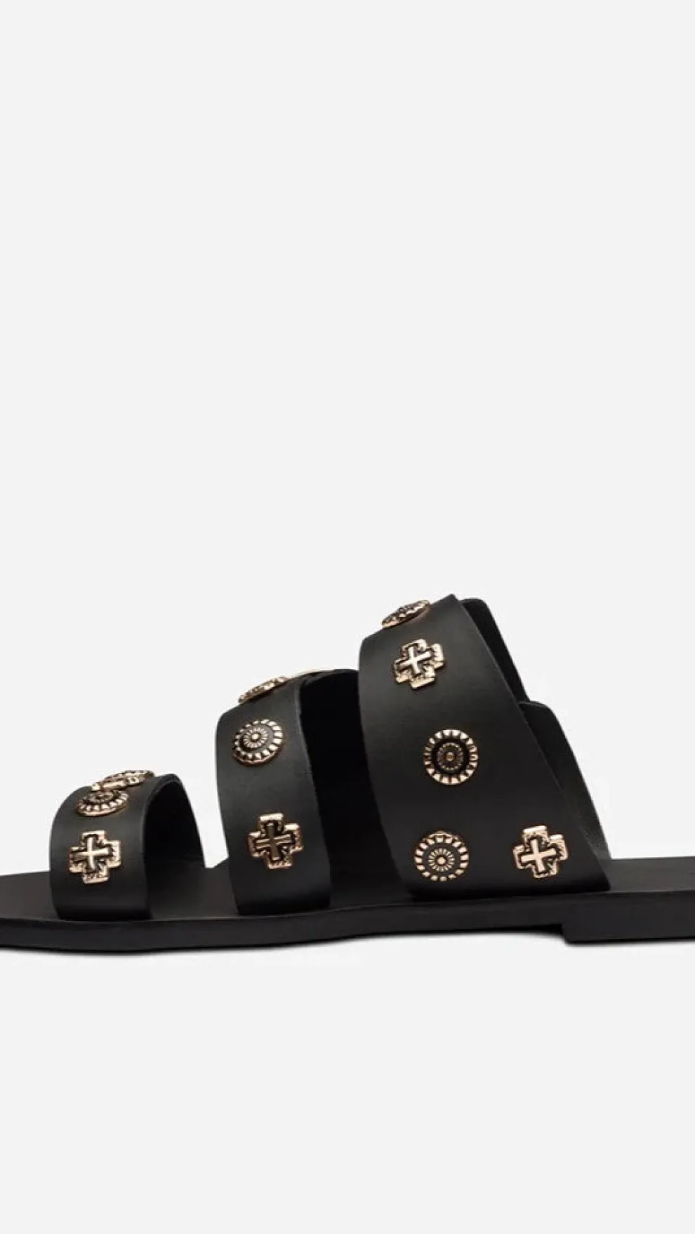 Sol Sana Eastwood Slide - Black/Gold