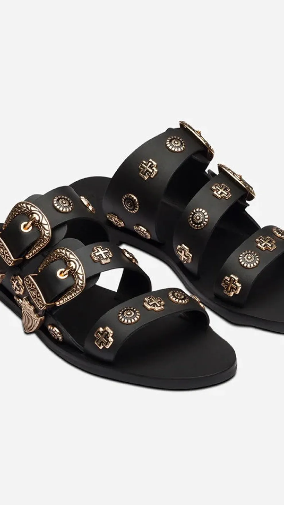 Sol Sana Eastwood Slide - Black/Gold