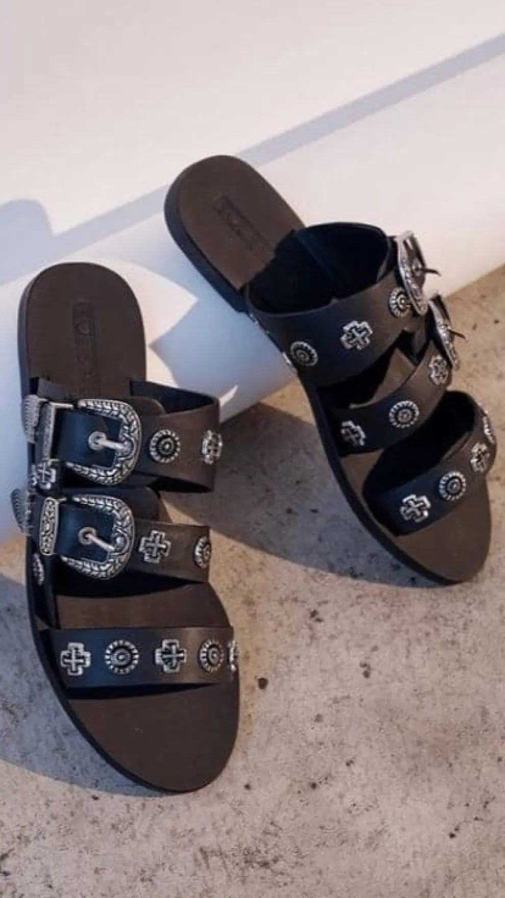 Sol Sana Eastwood Slide - Black Silver