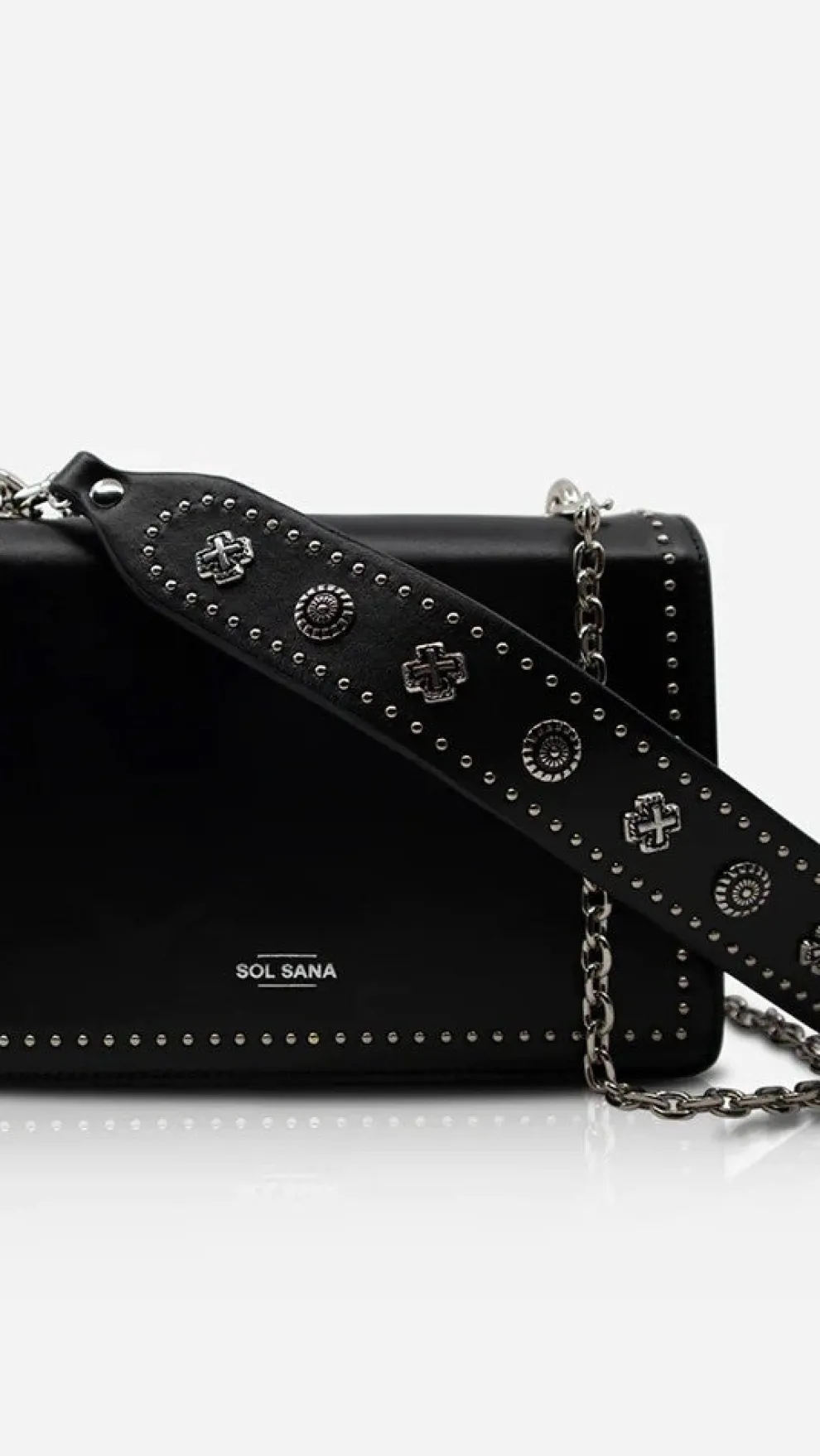 Sol Sana Flap Bag - Black/Silver