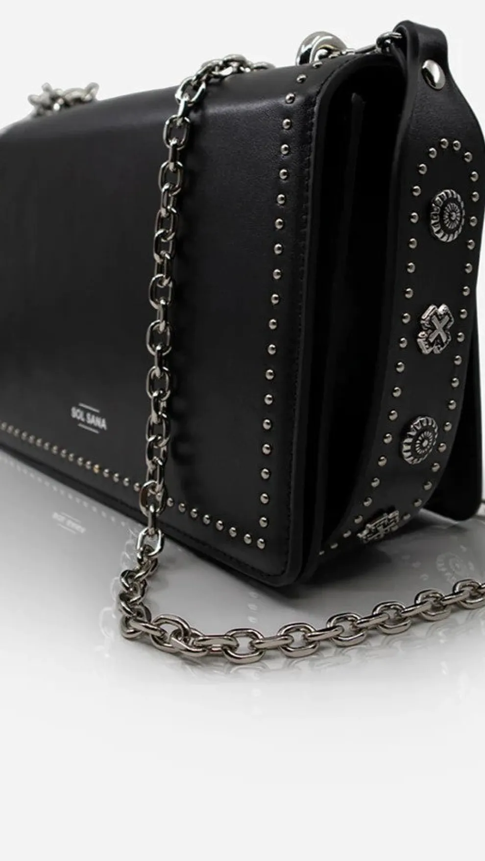 Sol Sana Flap Bag - Black/Silver