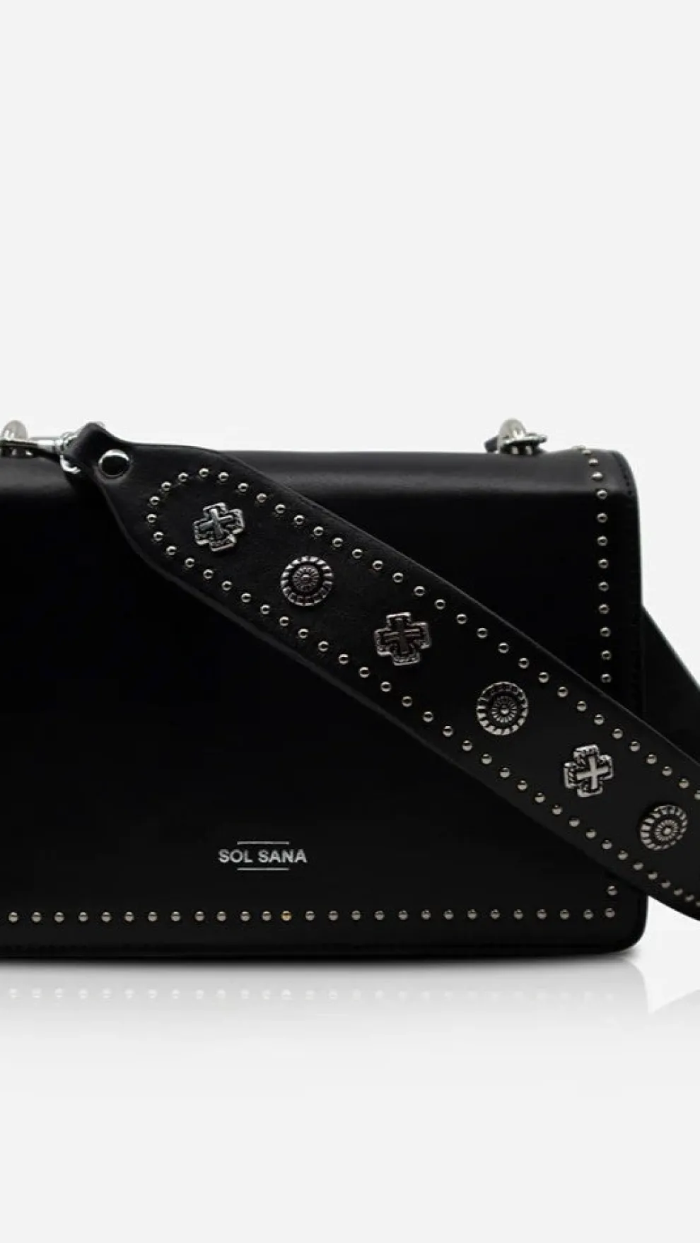 Sol Sana Flap Bag - Black/Silver