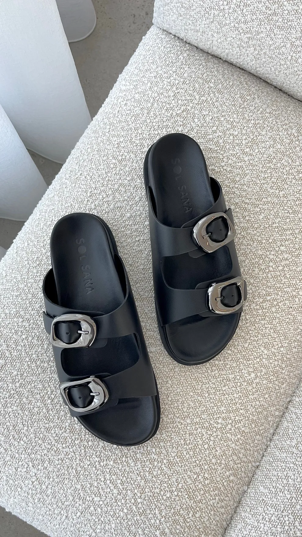 Sol Sana San Jose Footbed - Black / Silver