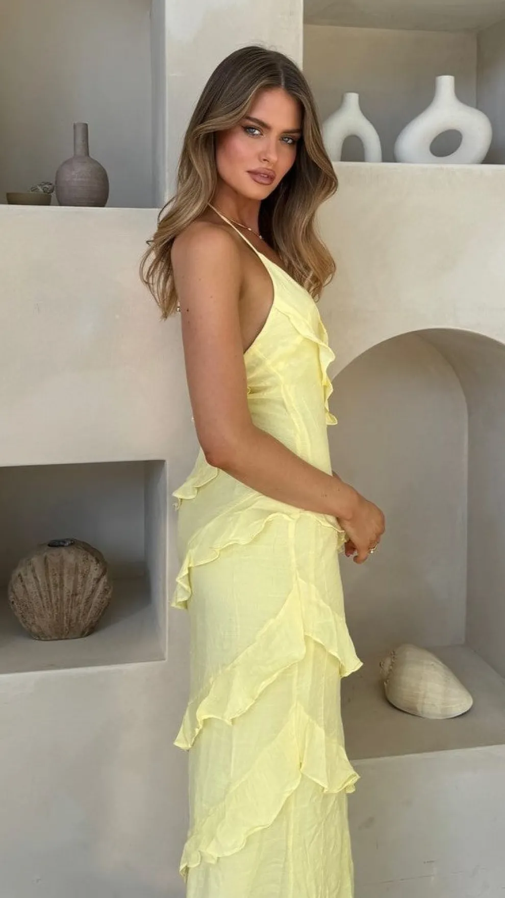 Sophia Maxi Dress - Lemon