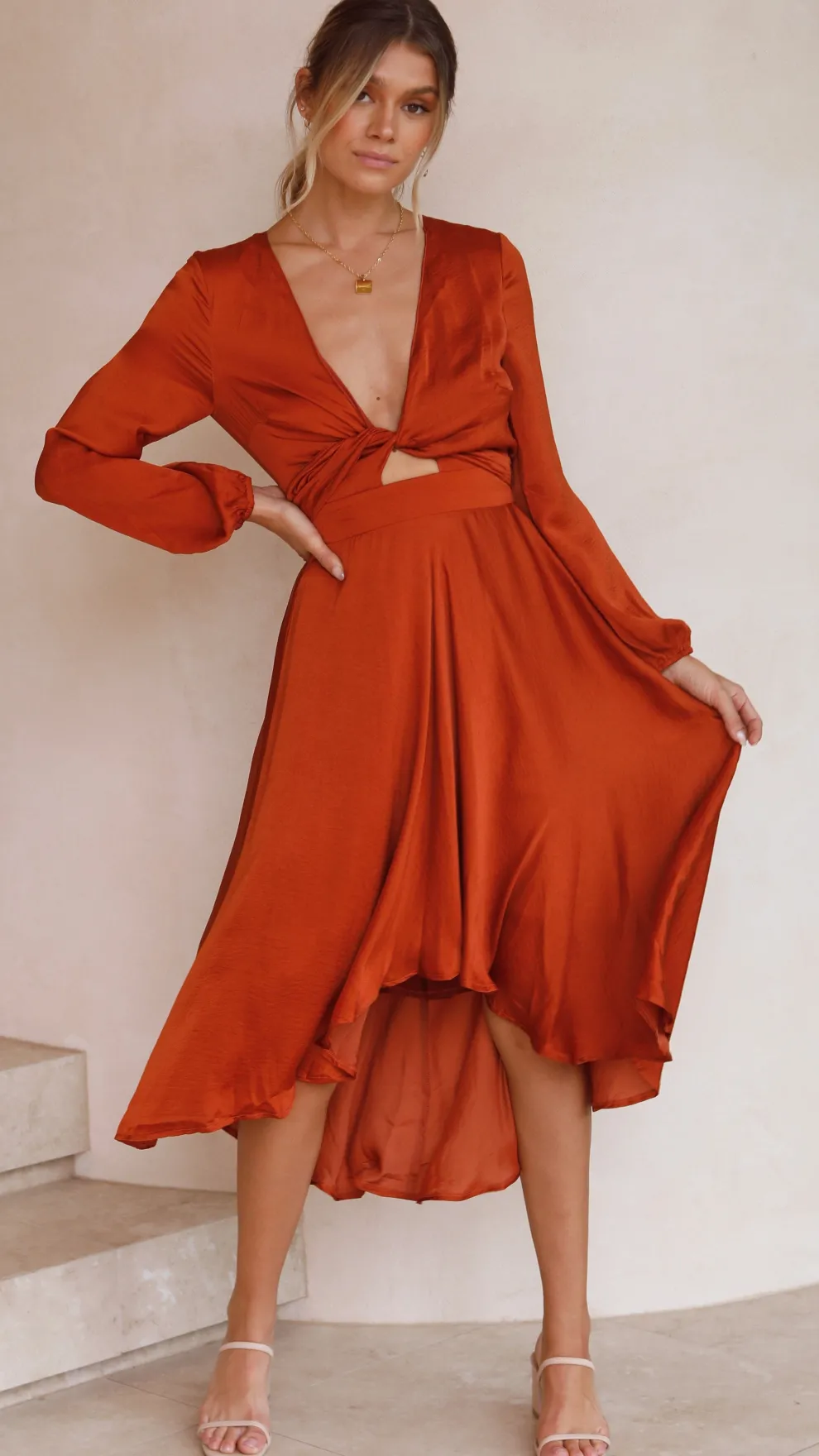 Starry Nights Dress - Rust