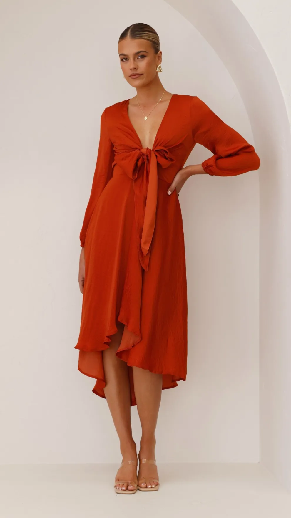 Starry Nights Dress - Rust