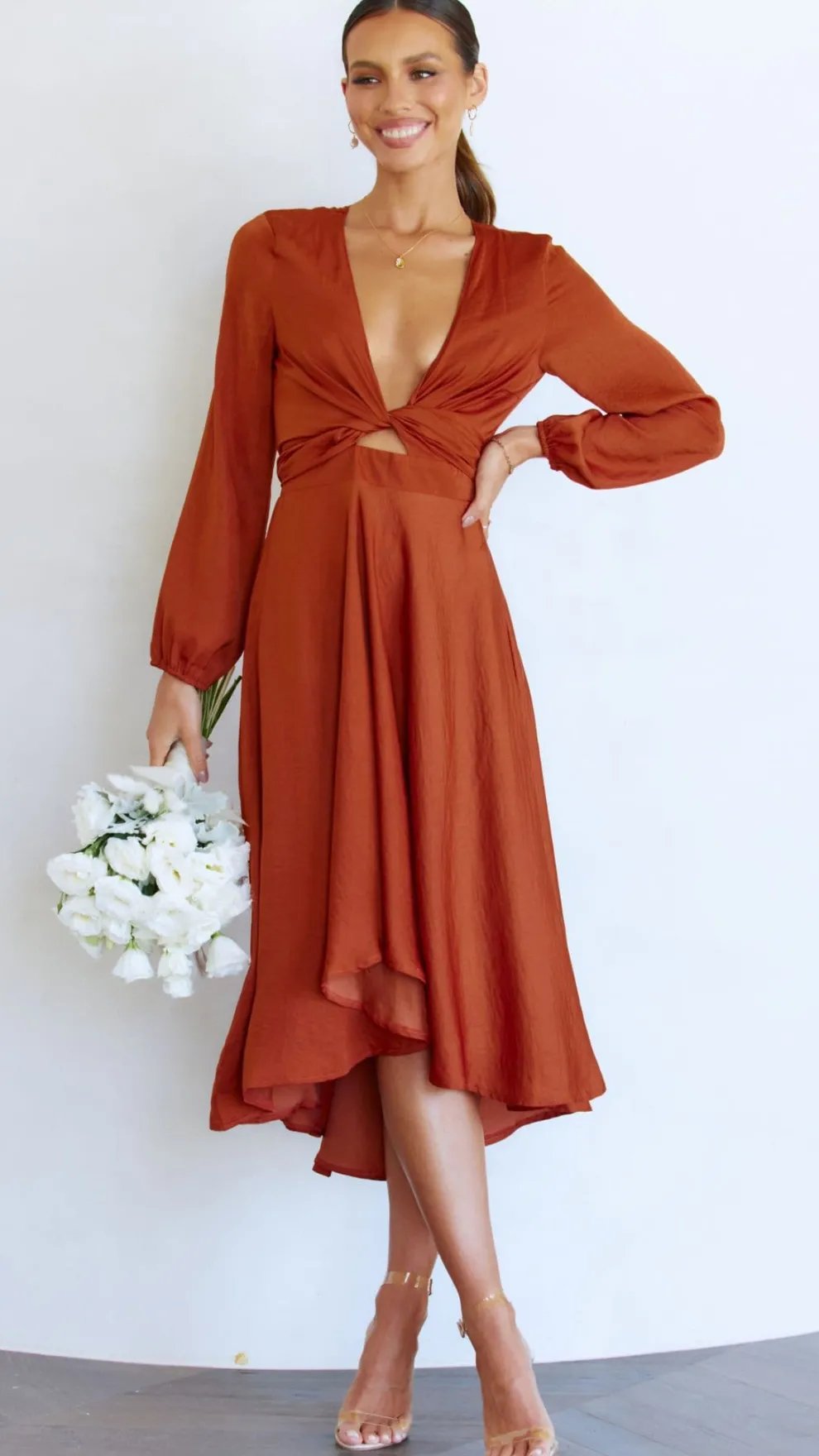 Starry Nights Dress - Rust