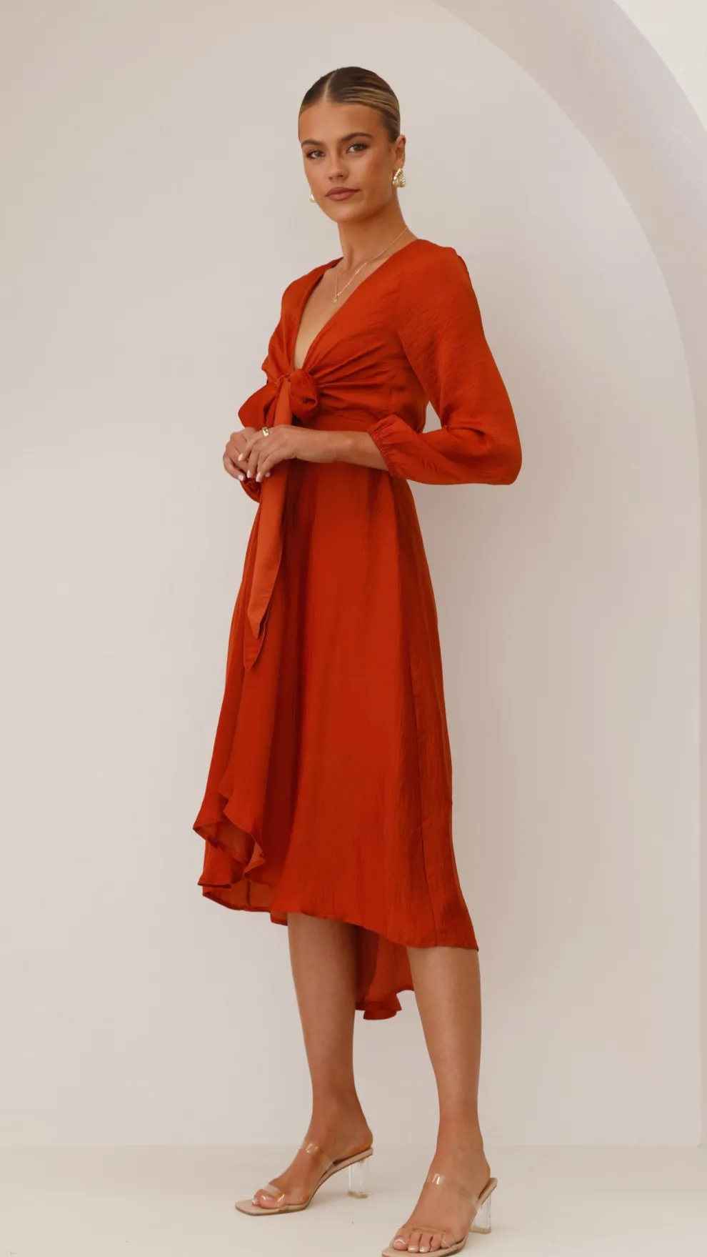 Starry Nights Dress - Rust