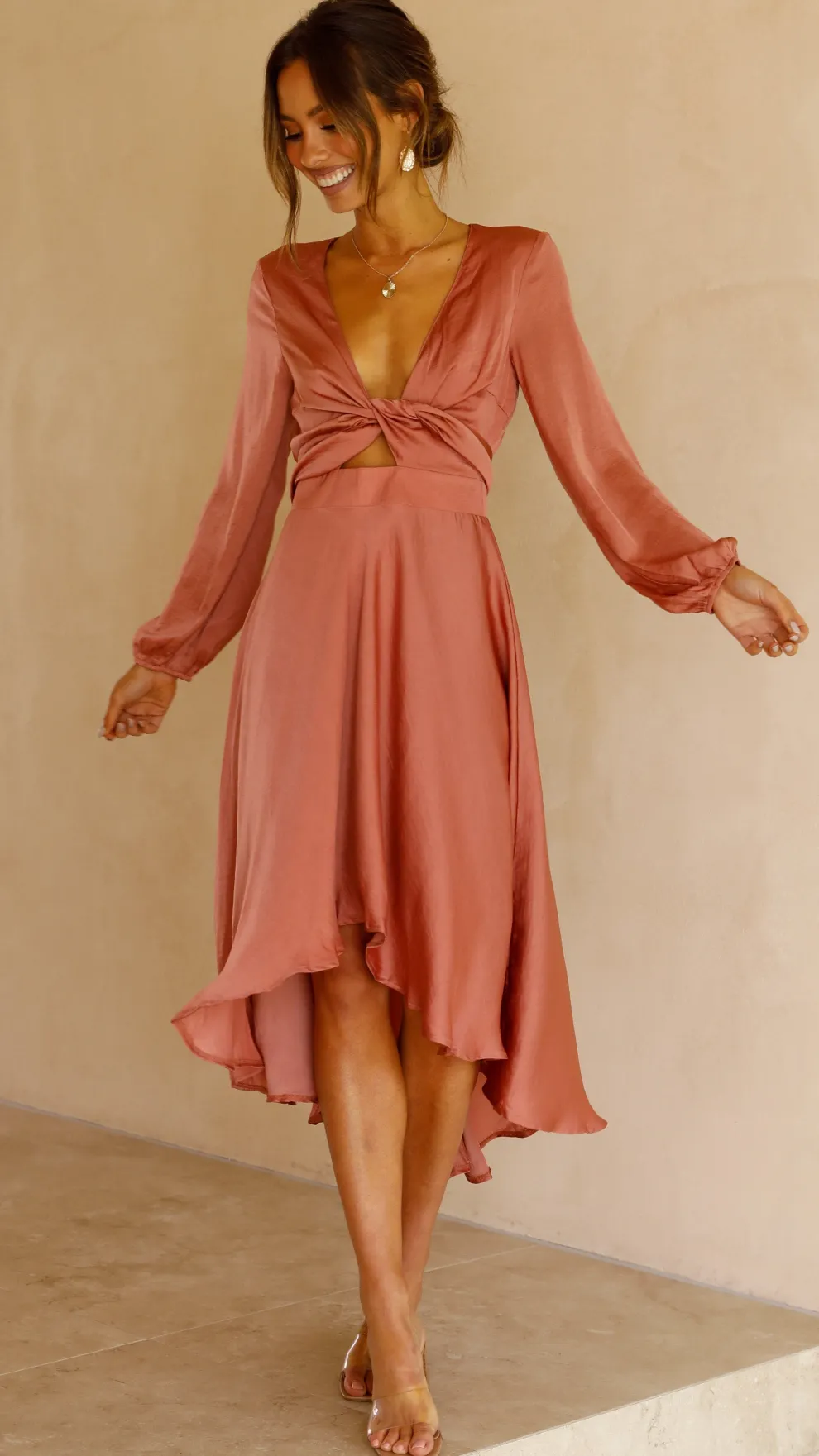 Starry Nights Dress - Baked Rose