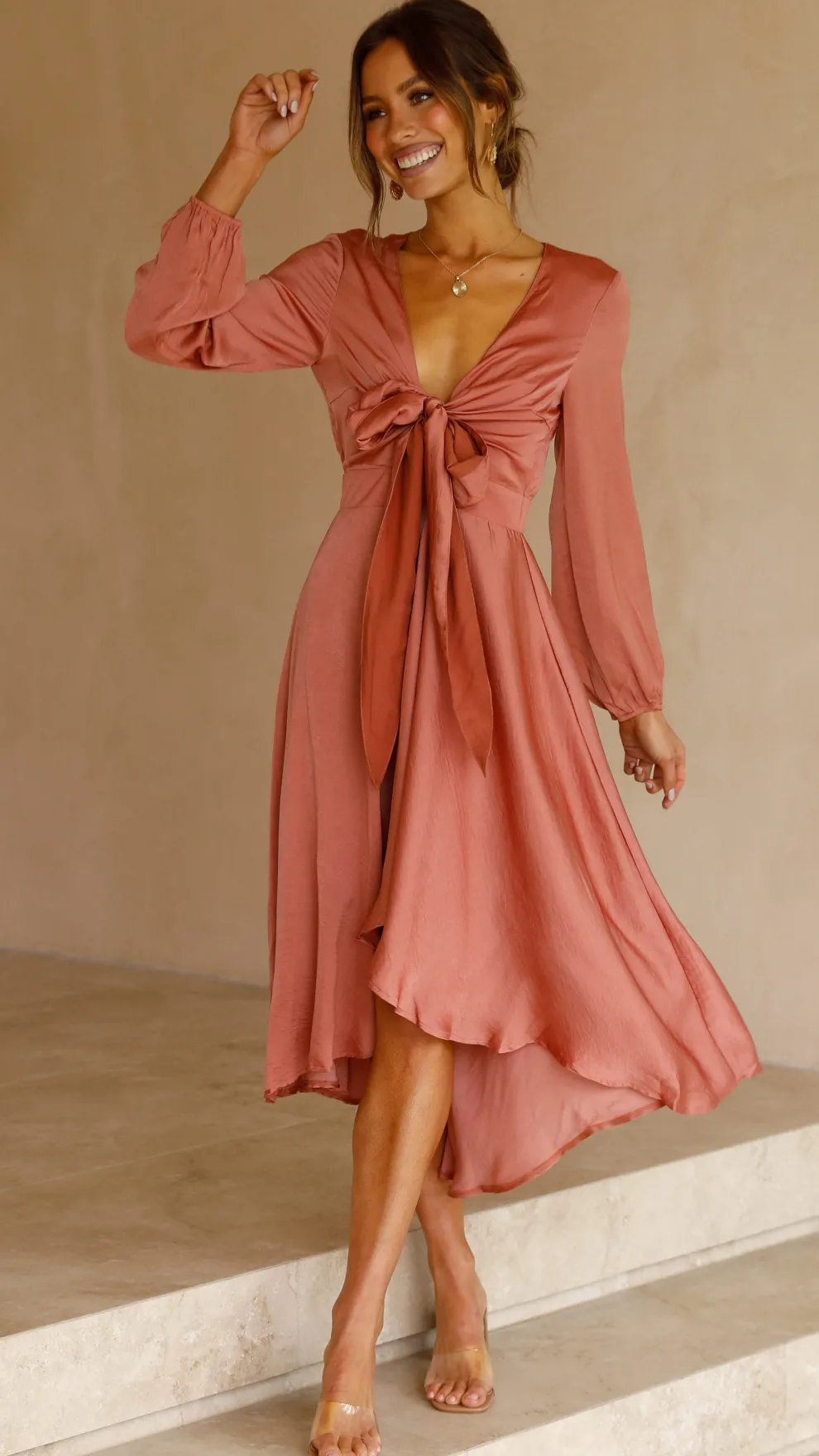 Starry Nights Dress - Baked Rose