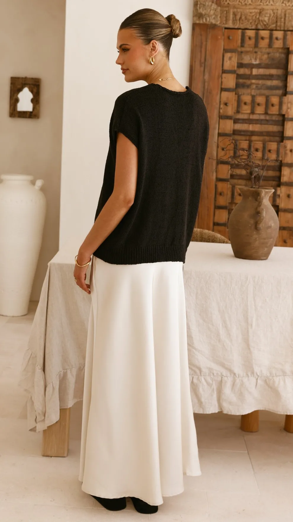 Stelaria Knit Top - Black