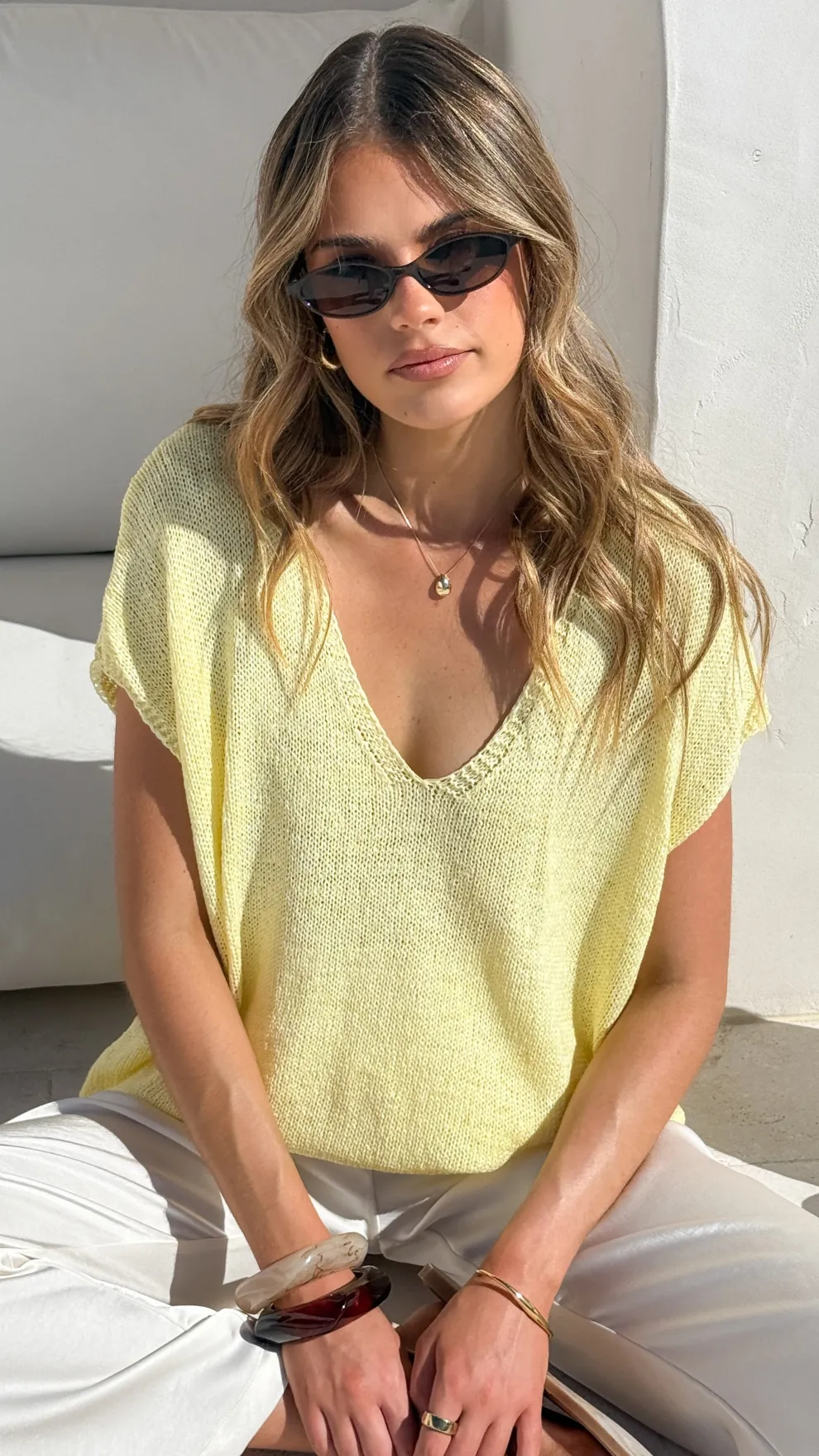 Stelaria Knit Top - Yellow