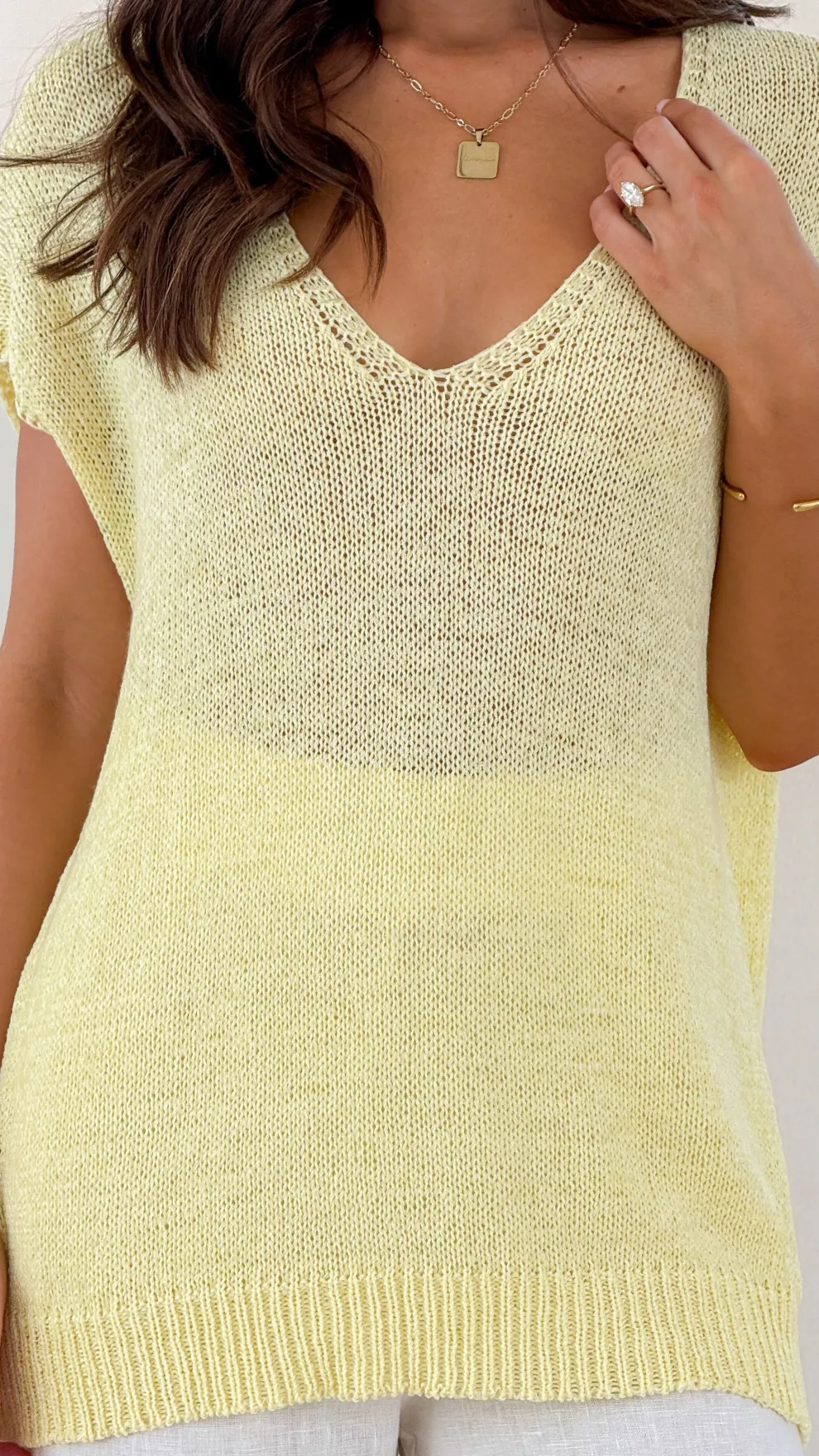 Stelaria Knit Top - Yellow