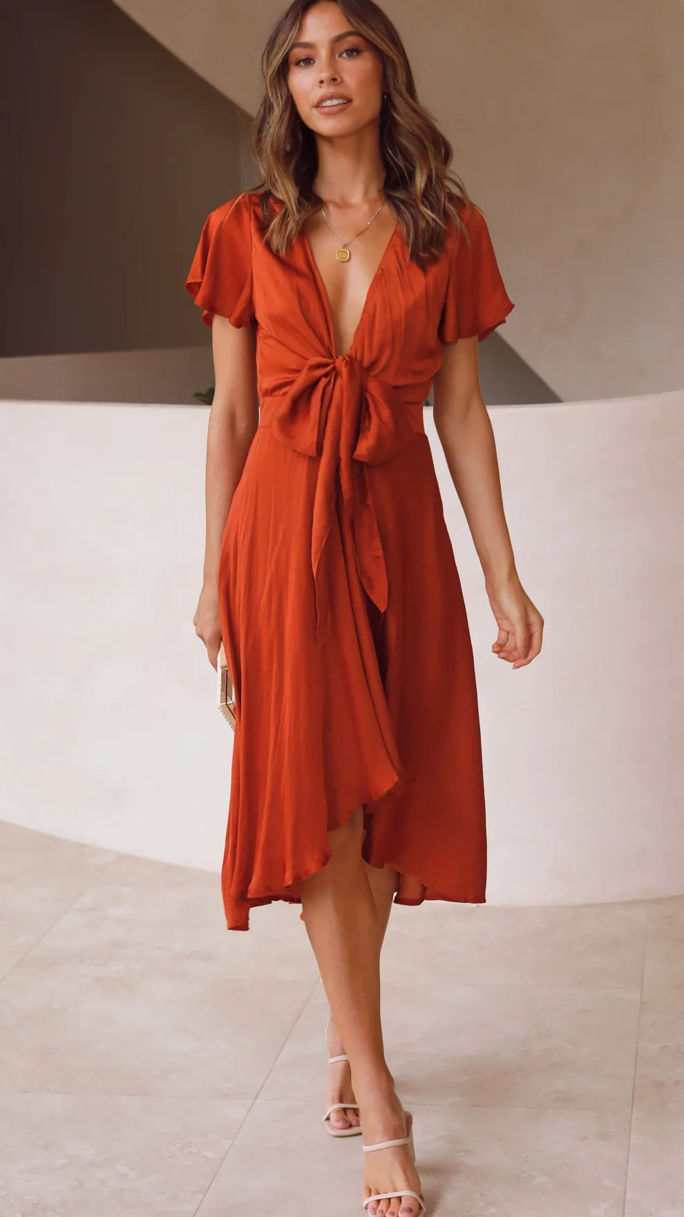 Sunny Daze Dress - Rust