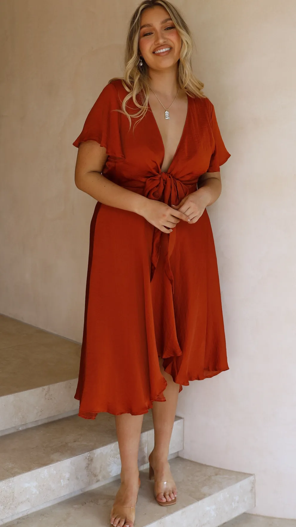 Sunny Daze Dress - Rust