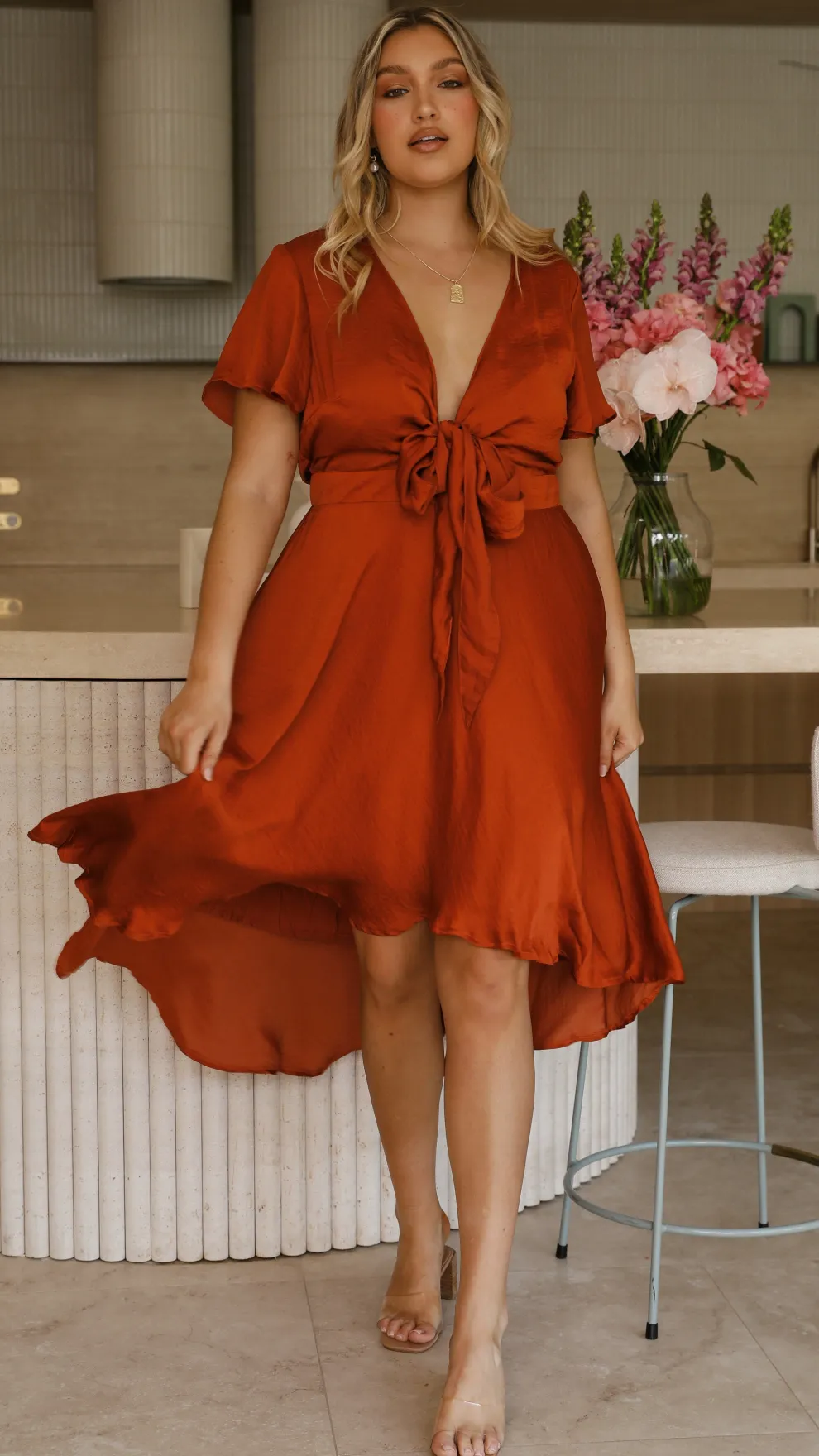 Sunny Daze Dress - Rust