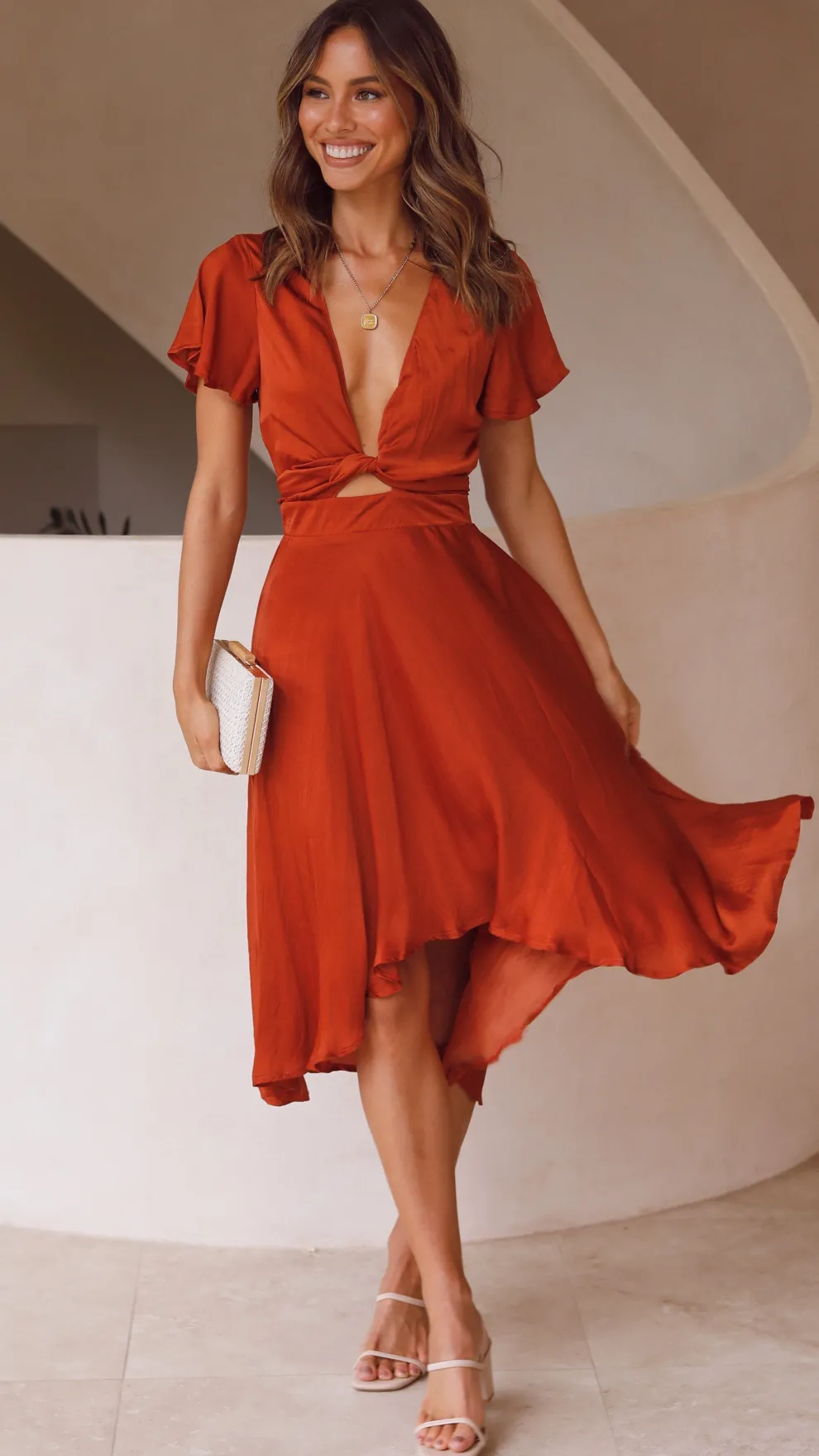 Sunny Daze Dress - Rust