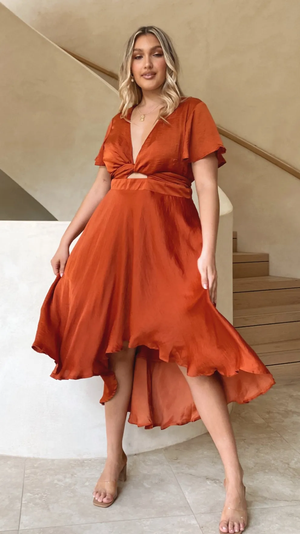 Sunny Daze Dress - Rust