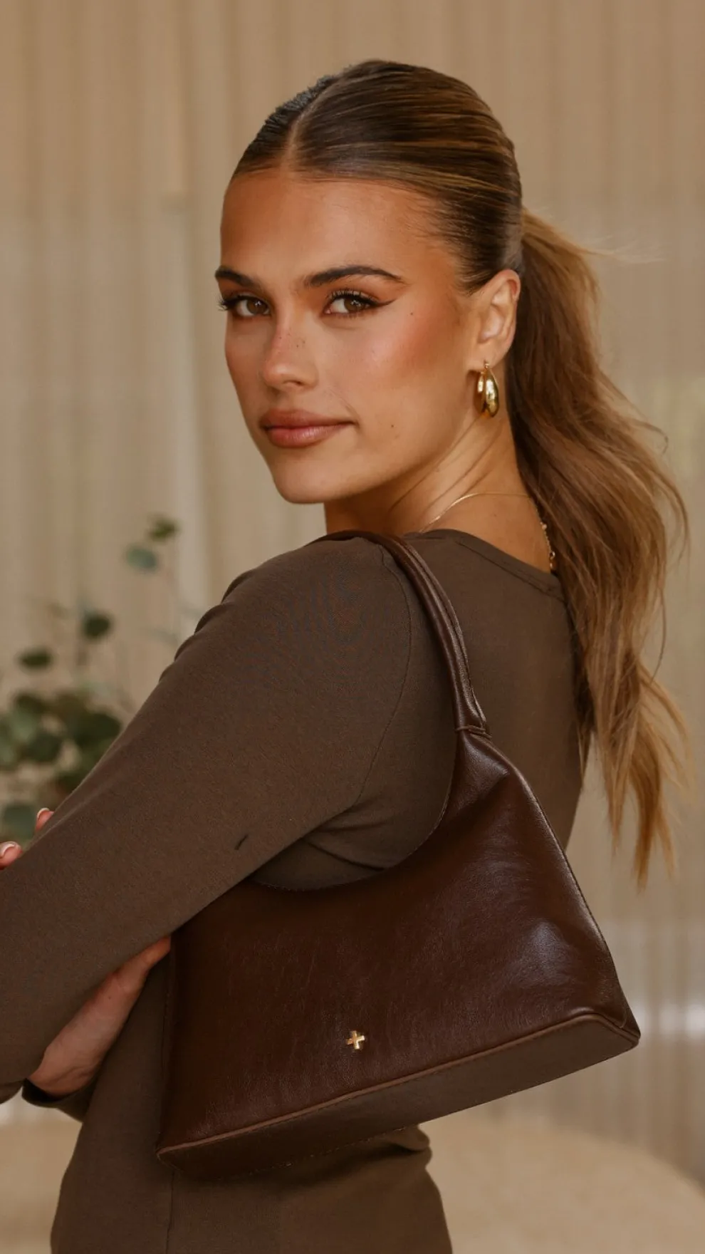 Sweetie Shoulder Bag - Choc PU