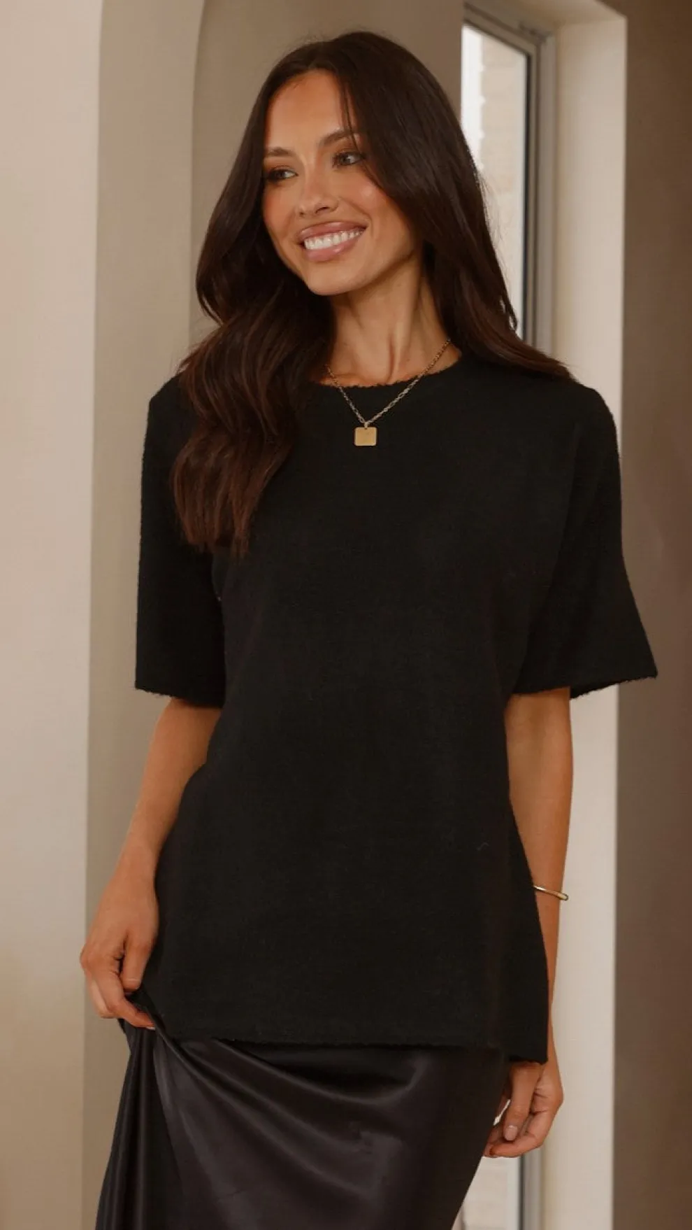 Tahlia Knit Top - Black