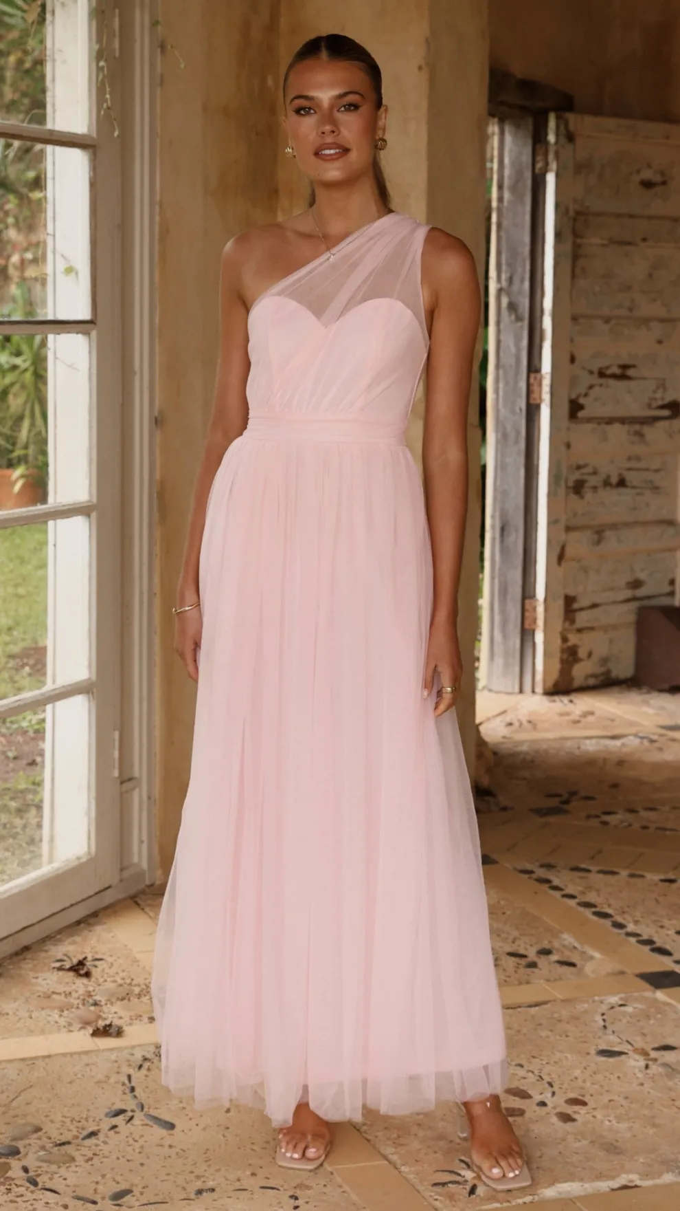 Talissa Tulle Maxi Dress - Pink