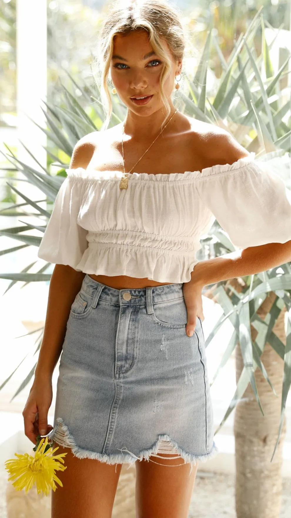 Tammy Mini Skirt - Light Denim