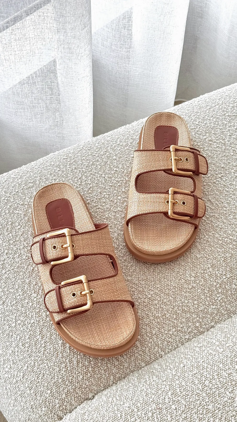 Tenzin Slides - Natural Raffia