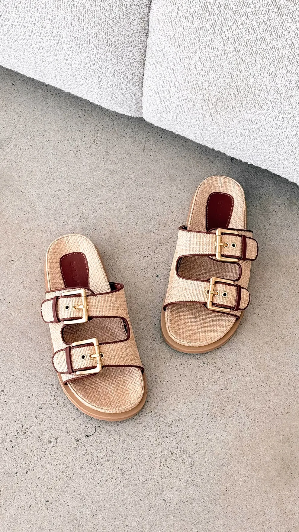 Tenzin Slides - Natural Raffia