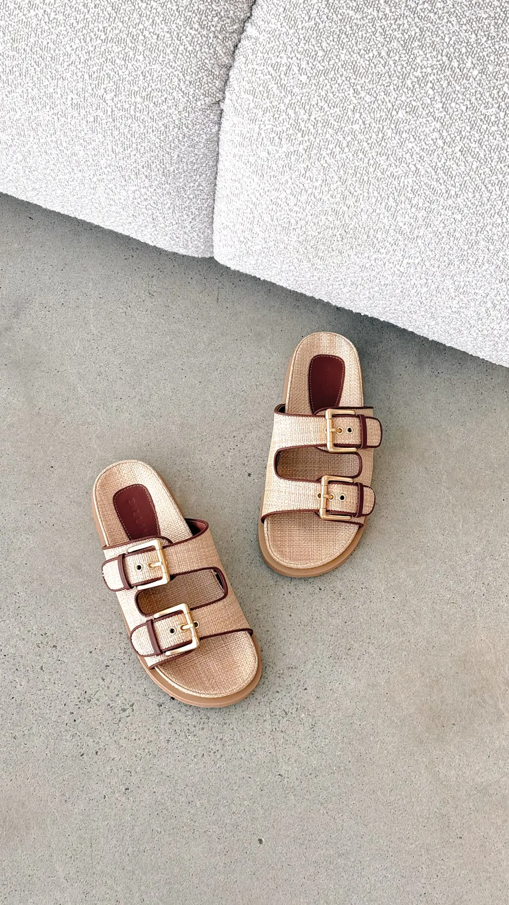 Tenzin Slides - Natural Raffia